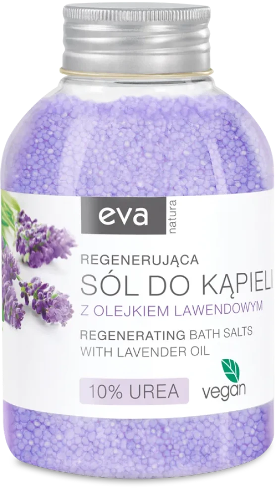 EVA NATURA Regenerująca sól do kąpieli z olejkiem lawendowym z 10% mocznikiem